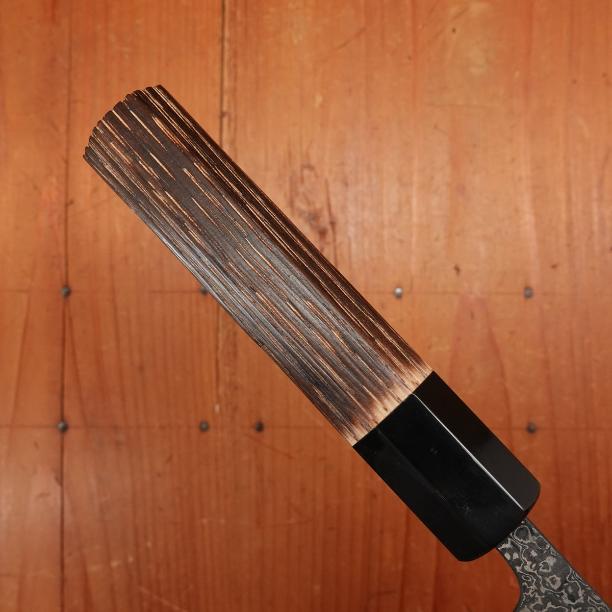 New Old Stock Yoshikane 150mm Wa-Petty SLD Suminagashi Blade New Burnt Chestnut Handle