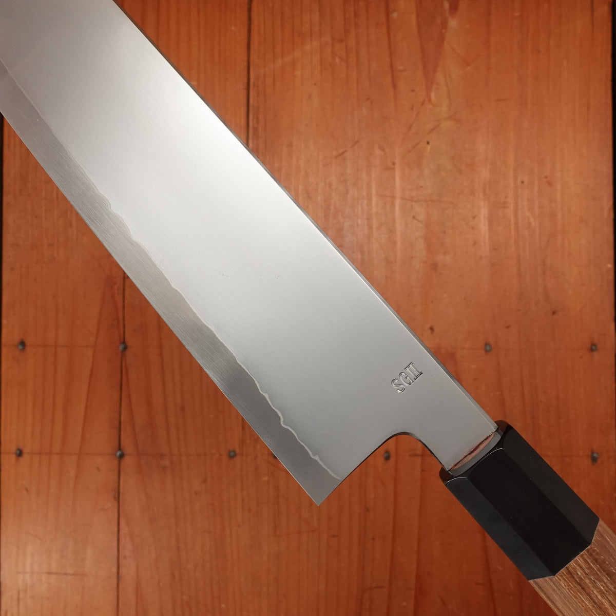 Myojin Naohito 240mm Kiritsuke Gyuto SG2 Stainless Kasumi Teak