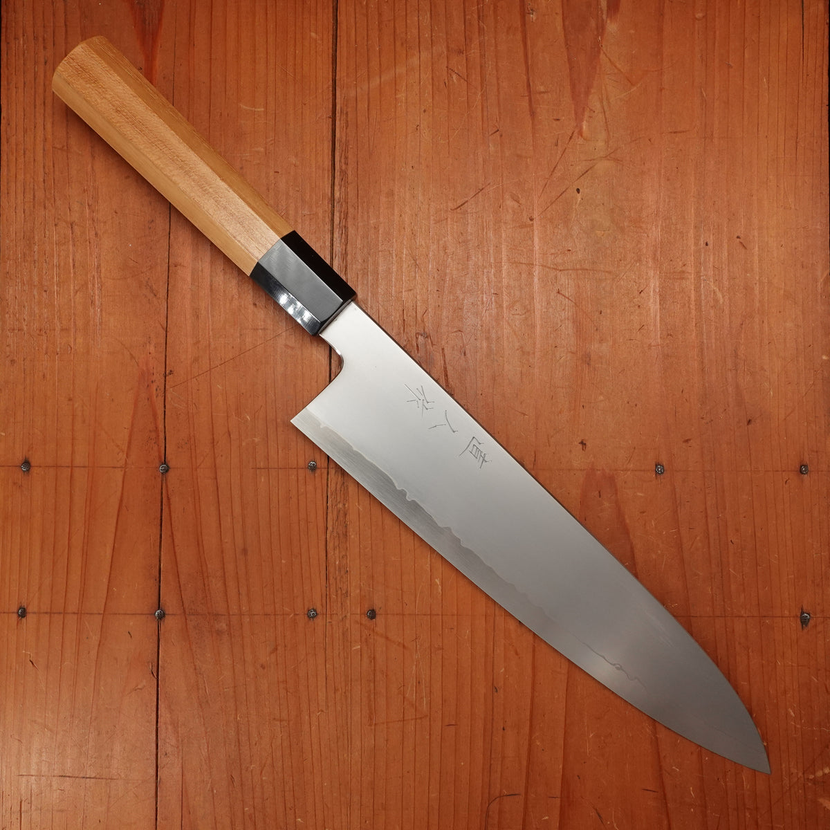 Myojin Naohito 240mm Gyuto SG2 Stainless Kasumi Teak