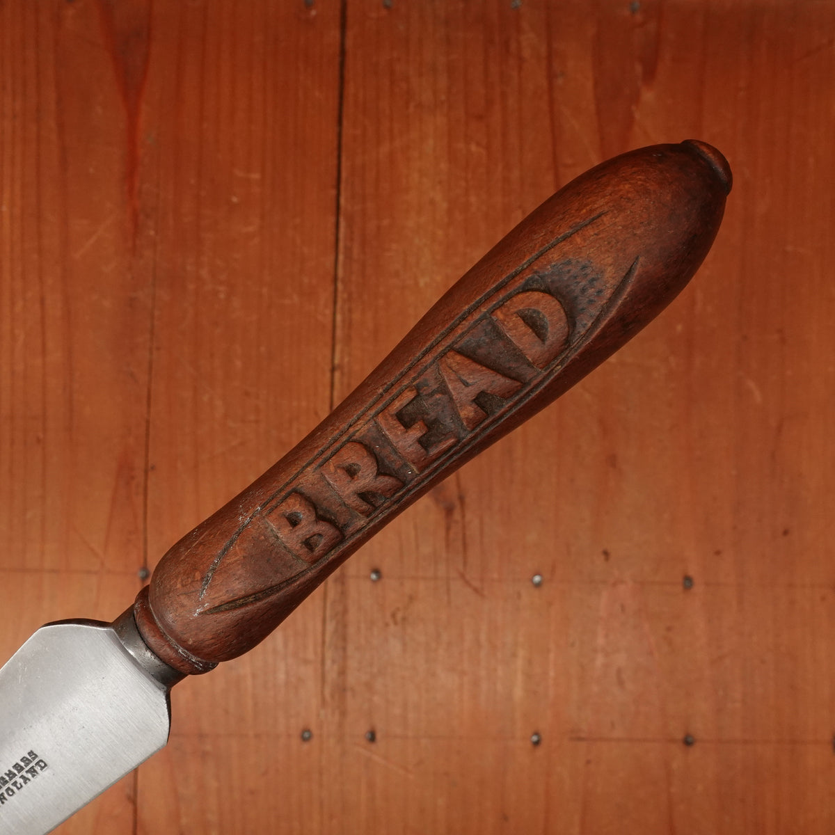 Wheatly Brothers Bread Knife Carved Handle Carbon Steel Sheffield England ~1890-1920
