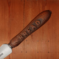 Wheatly Brothers Bread Knife Carved Handle Carbon Steel Sheffield England ~1890-1920