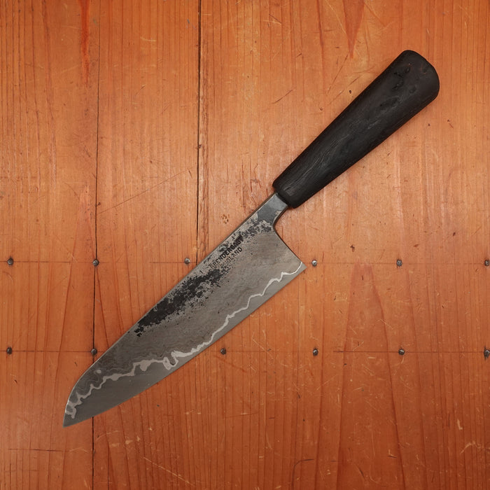 Dan Predergast 190mm Chef Knife Wrought Iron & Silver Steel Bog Oak