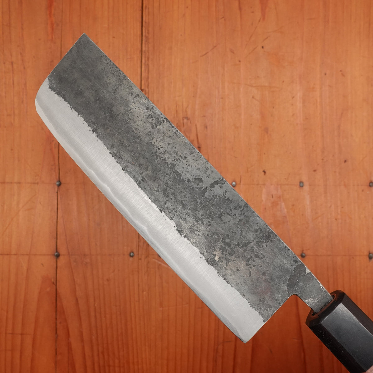 Hitohira Harima 165mm Nakiri Stainless Clad Kurouchi Forged Aogami 2 Walnut Handle