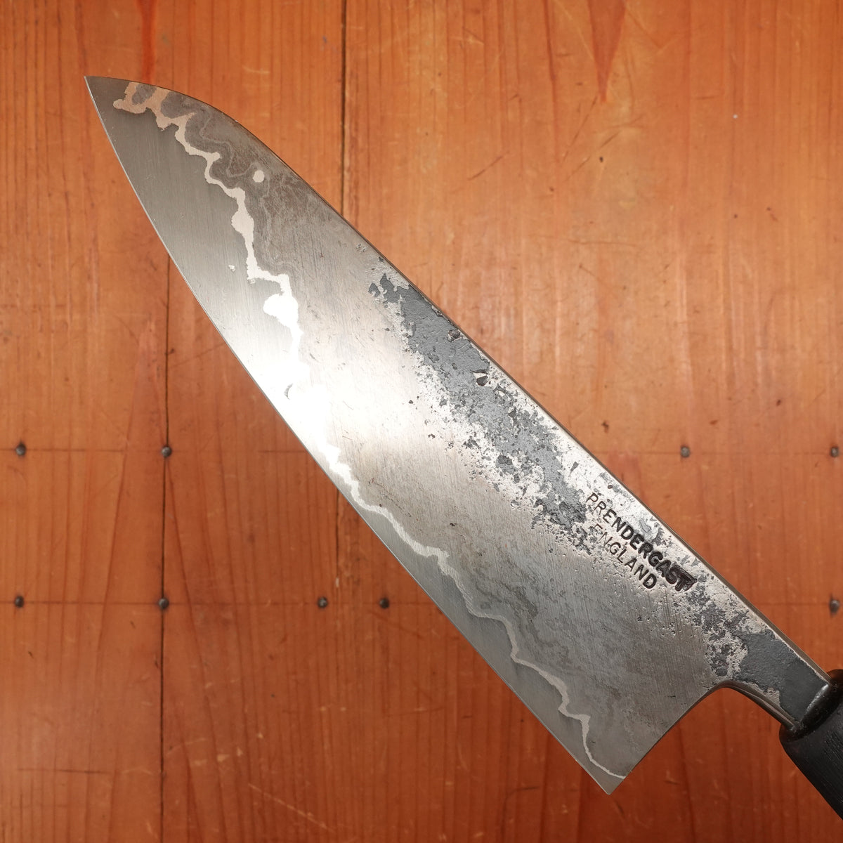 Dan Predergast 190mm Chef Knife Wrought Iron & Silver Steel Bog Oak