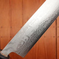 Hitohira Setsu Forged 255mm Sujihiki VG-10 Damascus Rosewood D Handle