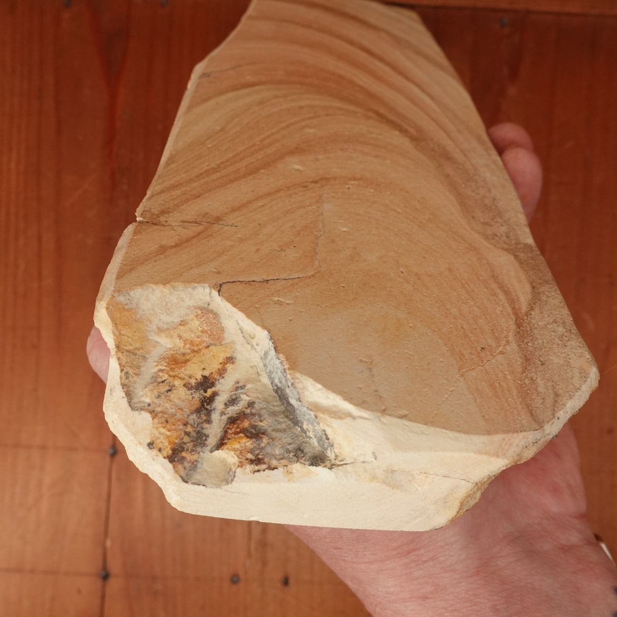 #BCL04 Large Miwotsukushi Hime Iyo Meito 'Mokume' Mid Hard Bright Hazy to Cloudy Nat Stone Tennen Toishi Ehime 1206 Grams
