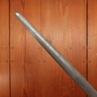 F Dick 14" Sharpening Steel Nickel & Turned Wood Handle Germany 1950s-70s