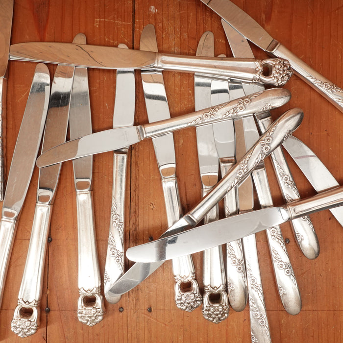 Assorted Vintage Silver Plate & Stainless Table Knife (Luncheon or Dinner) 1 Pc