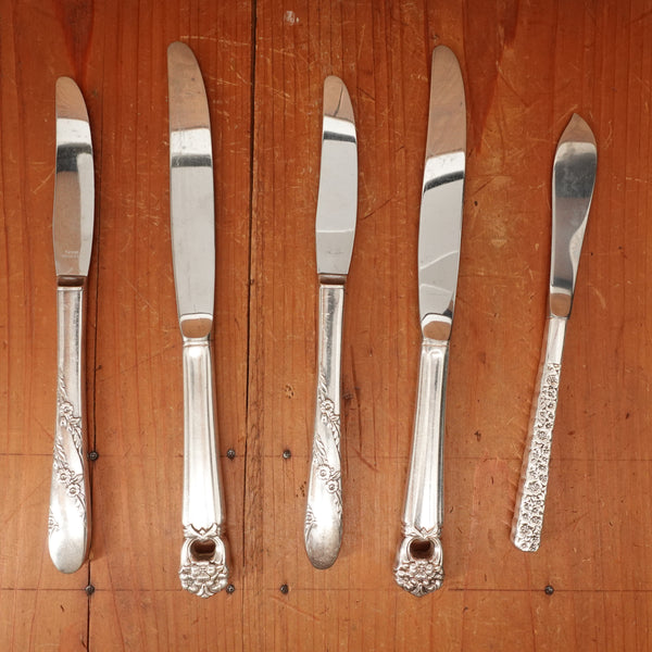 Assorted Vintage Silver Plate & Stainless Table Knife (Luncheon or Dinner) 1 Pc
