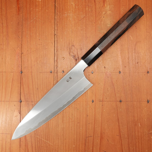 Trade In Hitohira Togashi 210mm Gyuto Stainless Clad Shirogami 1 Ziricote Handle