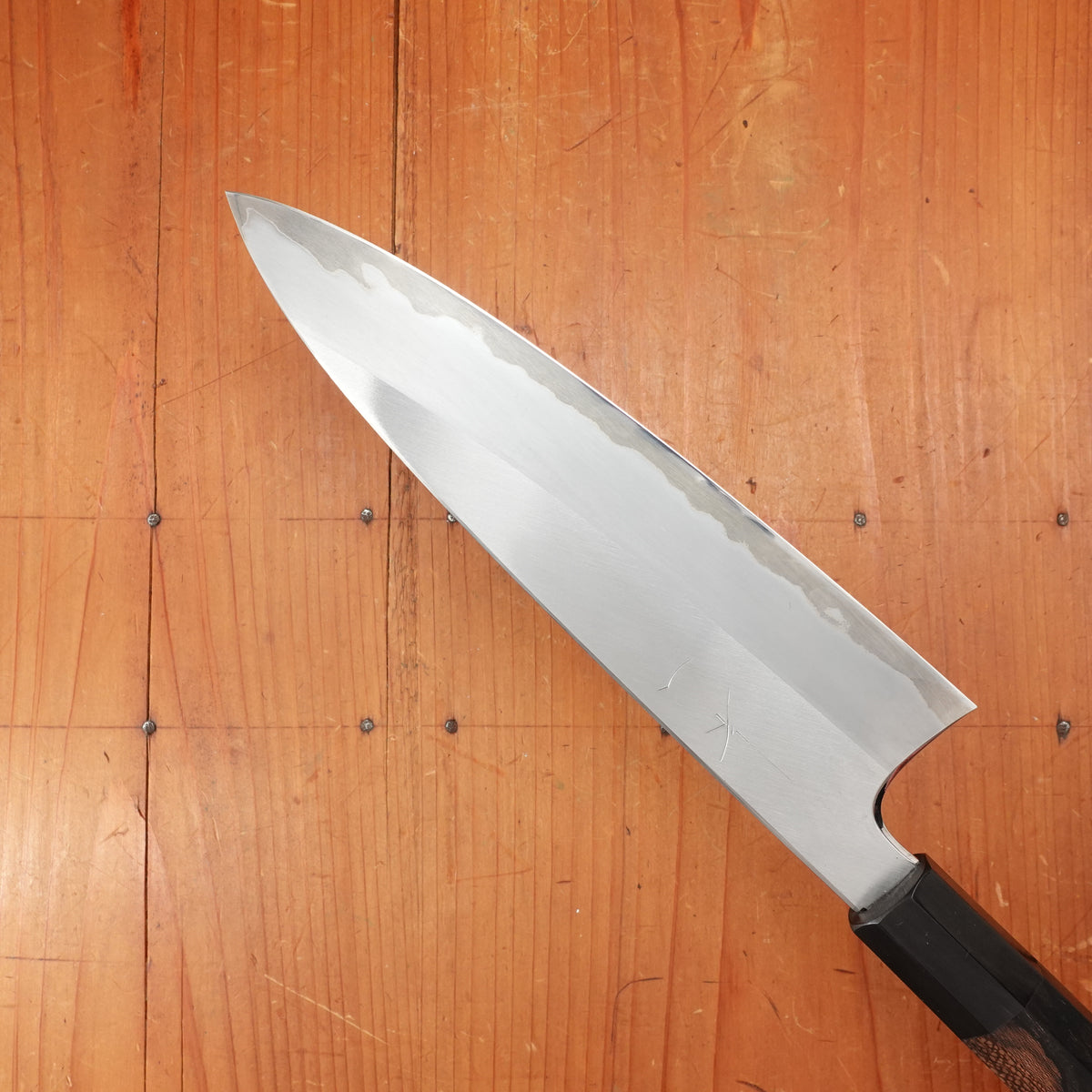 Trade In Hitohira Togashi 210mm Gyuto Stainless Clad Shirogami 1 Ziricote Handle