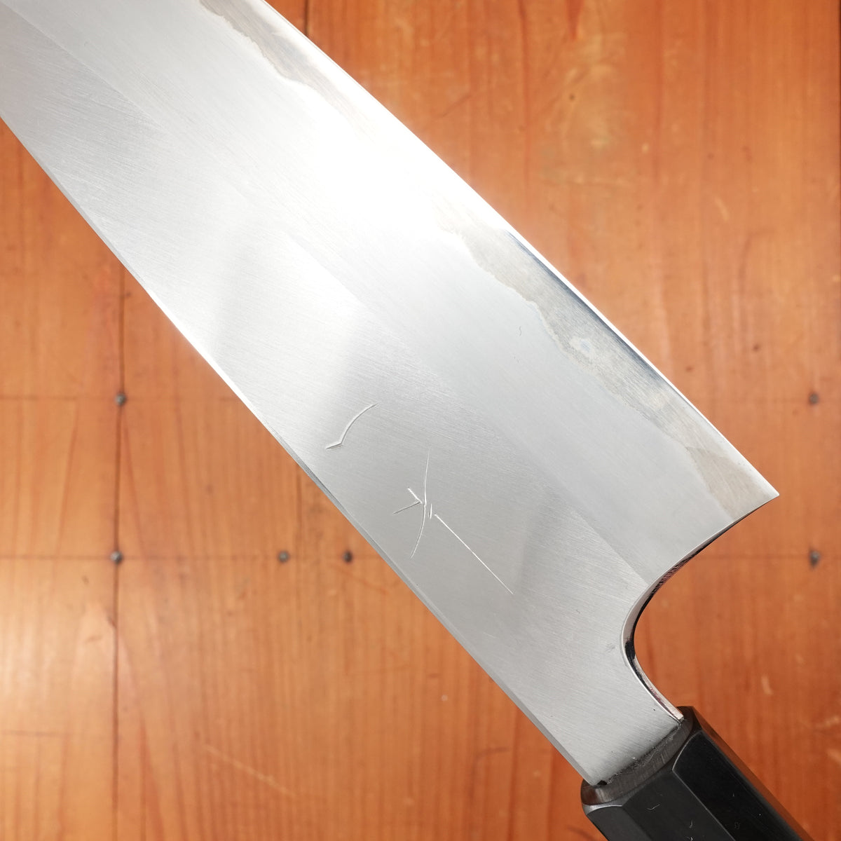 Trade In Hitohira Togashi 210mm Gyuto Stainless Clad Shirogami 1 Ziricote Handle