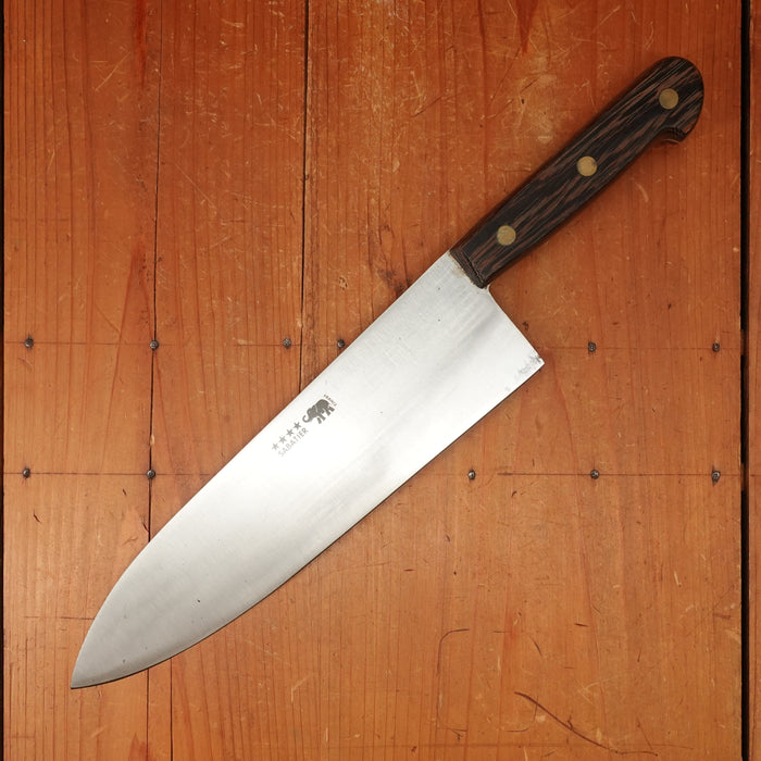 New Old Stock Thiers Issard 25.5cm / 10" Plate-Semelle Abattre Butcher Knife Hand Forged Carbon Brass & Wenge Thiers 1980s-90s ?