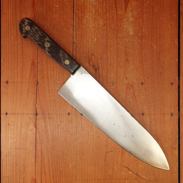 New Old Stock Thiers Issard 25.5cm / 10" Plate-Semelle Abattre Butcher Knife Hand Forged Carbon Brass & Wenge Thiers 1980s-90s ?