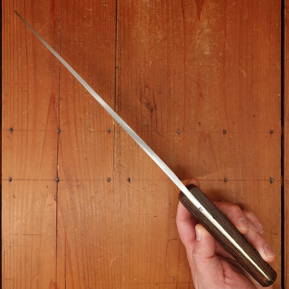 New Old Stock Thiers Issard 25.5cm / 10" Plate-Semelle Abattre Butcher Knife Hand Forged Carbon Brass & Wenge Thiers 1980s-90s ?