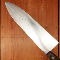 New Old Stock Thiers Issard 25.5cm / 10" Plate-Semelle Abattre Butcher Knife Hand Forged Carbon Brass & Wenge Thiers 1980s-90s ?