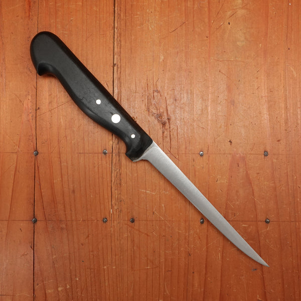Marks Lost J A Henckels 5.5" Stiff Straight Boning Knife Carbon Steel Solingen 1950s?