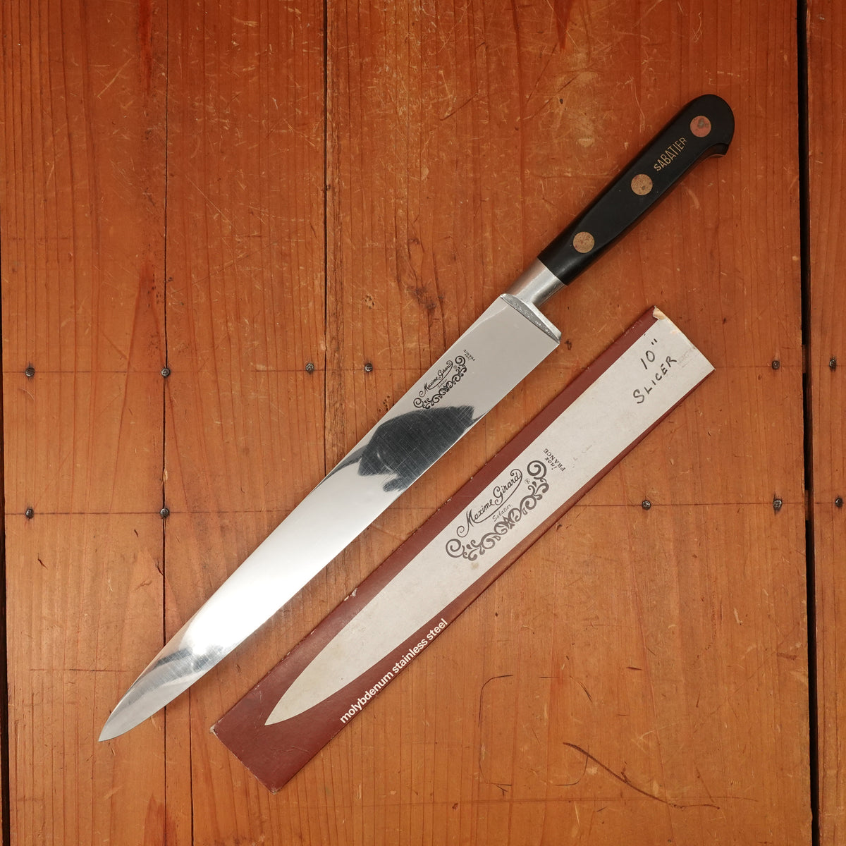 New Old Stock Maxime Girard Sabatier 10" Slicer Stainless France 1970s
