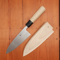 Hitohira Tanaka Manzo 165mm Deba Shirogami 2 Ho Wood with Saya