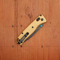 Benchmade 535BK-07 Bugout Drop Point M390 AXIS Lock Burnt Brass Aluminum Handle