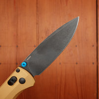 Benchmade 535BK-07 Bugout Drop Point M390 AXIS Lock Burnt Brass Aluminum Handle