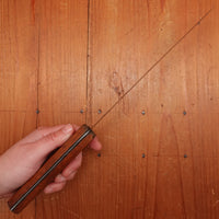 Unmarked American or English 8" Bullnose Butcher Carbon Steel Beech 6 Pin 1900-1940?