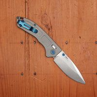 Benchmade 743 Mini Narrows Drop Point CPM-20CV AXIS Lock Raw Titanium Handle