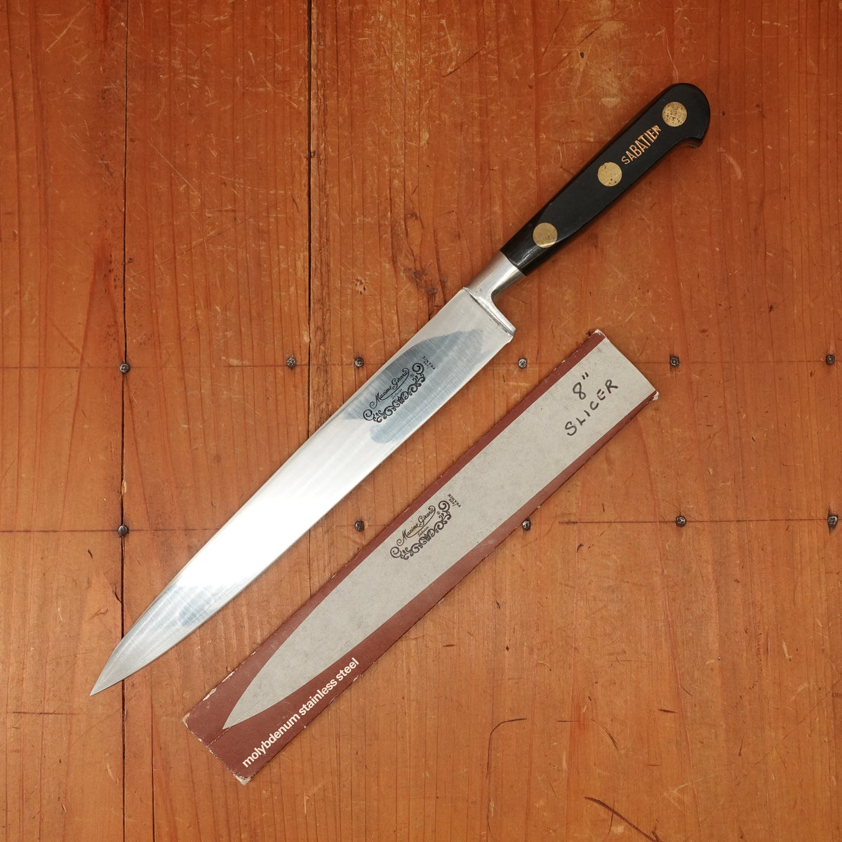 New Old Stock Maxime Girard Sabatier 8" Slicer Stainless France 1970s