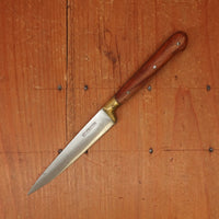 New Old Stock Anframa 4" Paring Knife Carbon Cherry Wood & Brass Handle Maniago, Italy ~1950s 60s