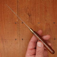 New Old Stock Anframa 4" Paring Knife Carbon Cherry Wood & Brass Handle Maniago, Italy ~1950s 60s