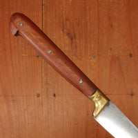 New Old Stock Anframa 4" Paring Knife Carbon Cherry Wood & Brass Handle Maniago, Italy ~1950s 60s