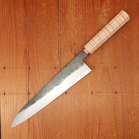 Rolin Knives 225mm Gyuto 52100 Kurouchi Stabilized Curly Maple Copper