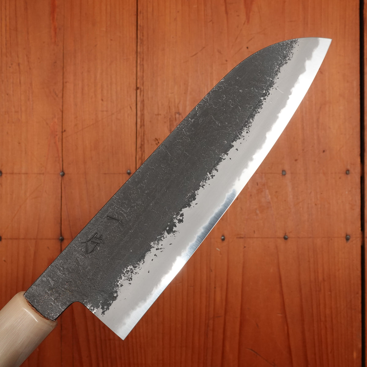 Hitohira Hinode (Hinoura) 180mm Santoku Shirogami 2 Kurouchi Yakusugi Cedar Handle