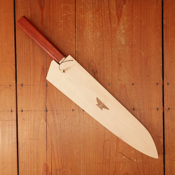 Rolin Knives 260mm Gyuto AEB-L Kurouchi Padouk Brass With Saya