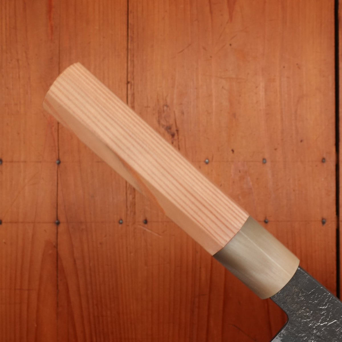 Hitohira Hinode (Hinoura) 180mm Santoku Shirogami 2 Kurouchi Yakusugi Cedar Handle