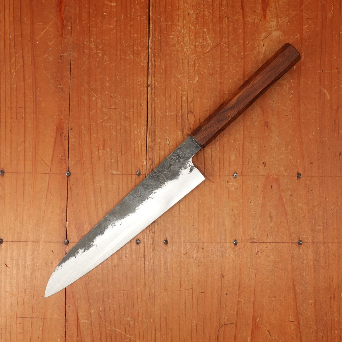Rolin Knives 175mm Petty AEB-L Kurouchi Sandblasted Ironwood