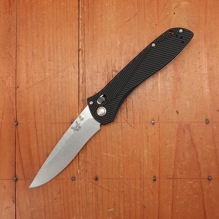Benchmade 710-25 Seven | Ten Recurve Drop Point CPM-S90V AXIS Lock 6061-T6 Black Aluminum