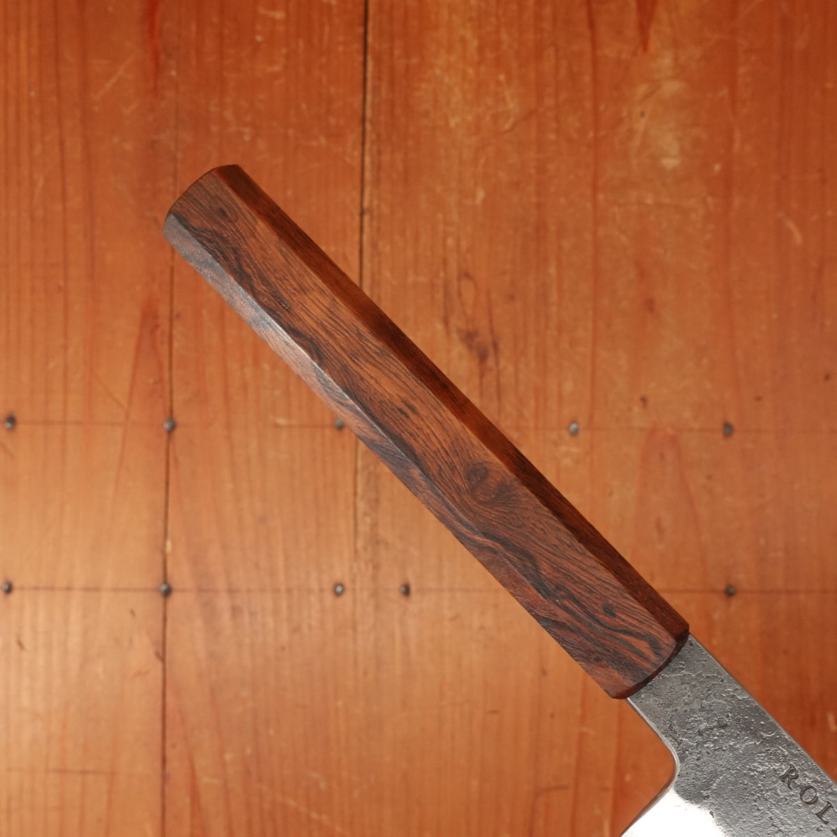 Rolin Knives 175mm Petty AEB-L Kurouchi Sandblasted Ironwood