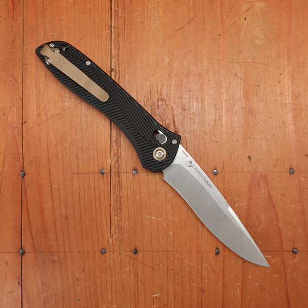 Benchmade 710-25 Seven | Ten Recurve Drop Point CPM-S90V AXIS Lock 6061-T6 Black Aluminum