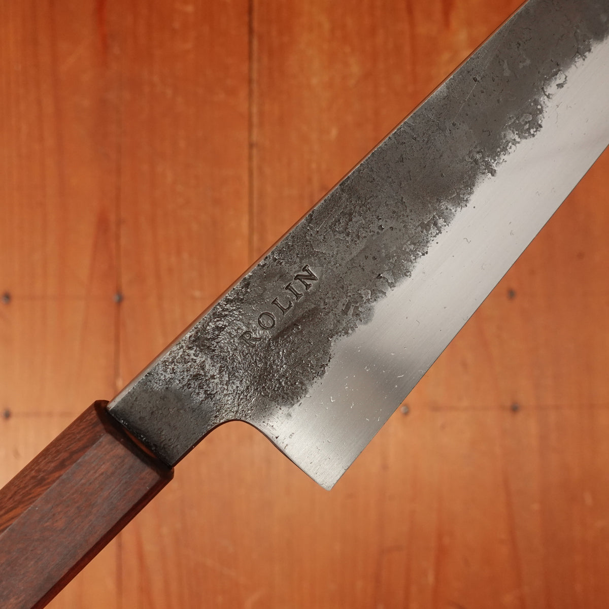 Rolin Knives 175mm Petty AEB-L Kurouchi Ironwood