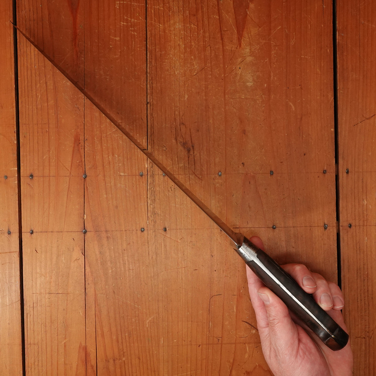 K Sabatier Jeune 13" Chef Knife Ideal Pattern Carbon Steel Thiers 1960s