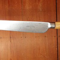 M E Peck 8.5" Carving Knife "Goffed" Forged Carbon Steel Stag (Sheffield ?) 1870s-1910?