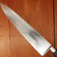 Unmarked 10" Chef Nogent / Cuisine Massif Carbon Steel Nickel Walnut Thiers / Nogent 1950s-60s
