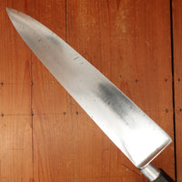 Unmarked 10" Chef Nogent / Cuisine Massif Carbon Steel Nickel Walnut Thiers / Nogent 1950s-60s