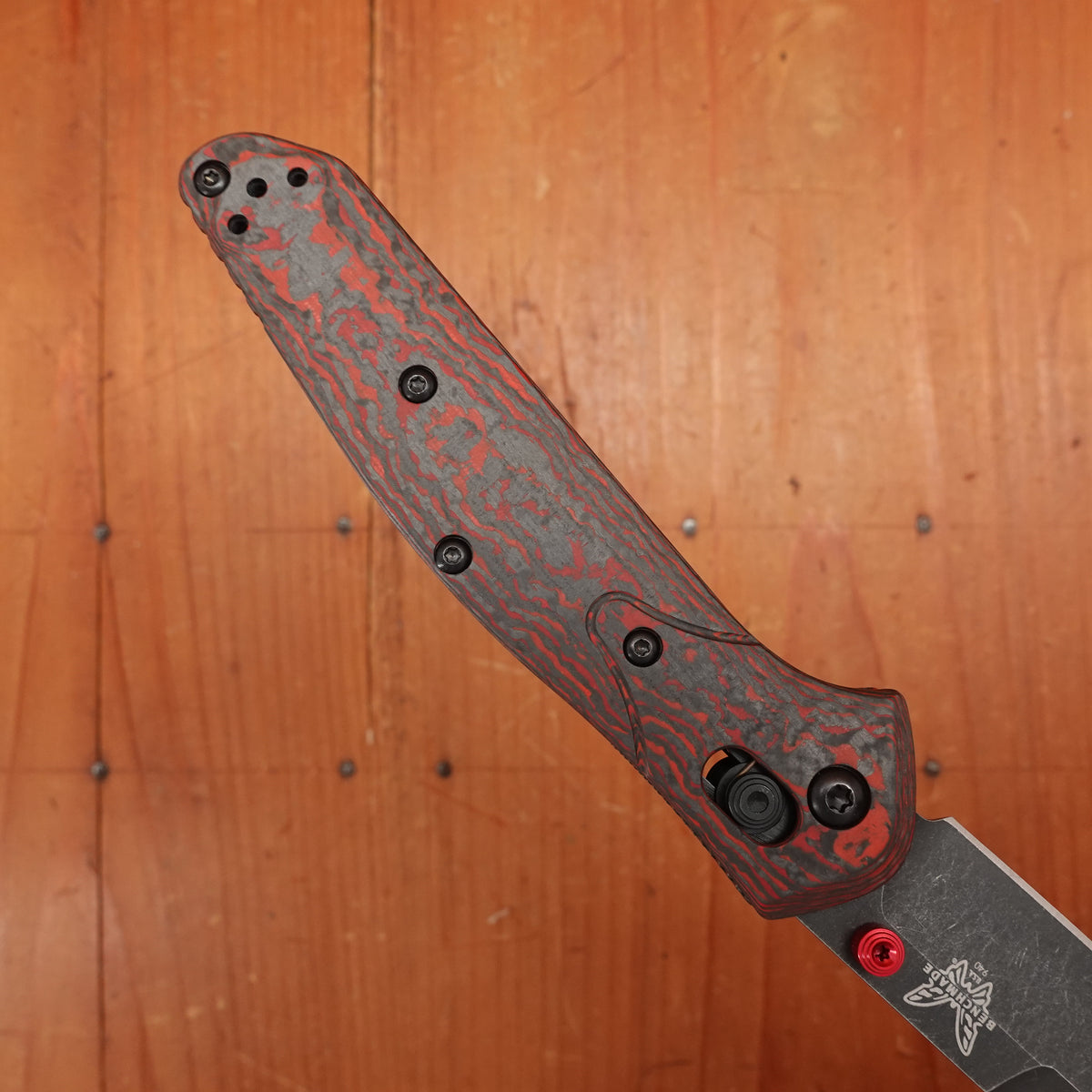 Benchmade Limited Edition 940BK-2502 Osborne Reverse Tanto CPM-Magna-Cut AXIS Lock Lava Flow Fatcarbon® Handle