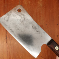 Gerlach Warszawa 6" Cleaver Hand-Forged Carbon Steel Birdseye Rivets Poland 1900-1930s?