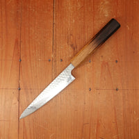 OUL Ginsan Tsukishiro Tsuchime Damascus 135mm Petty Burnt Oak
