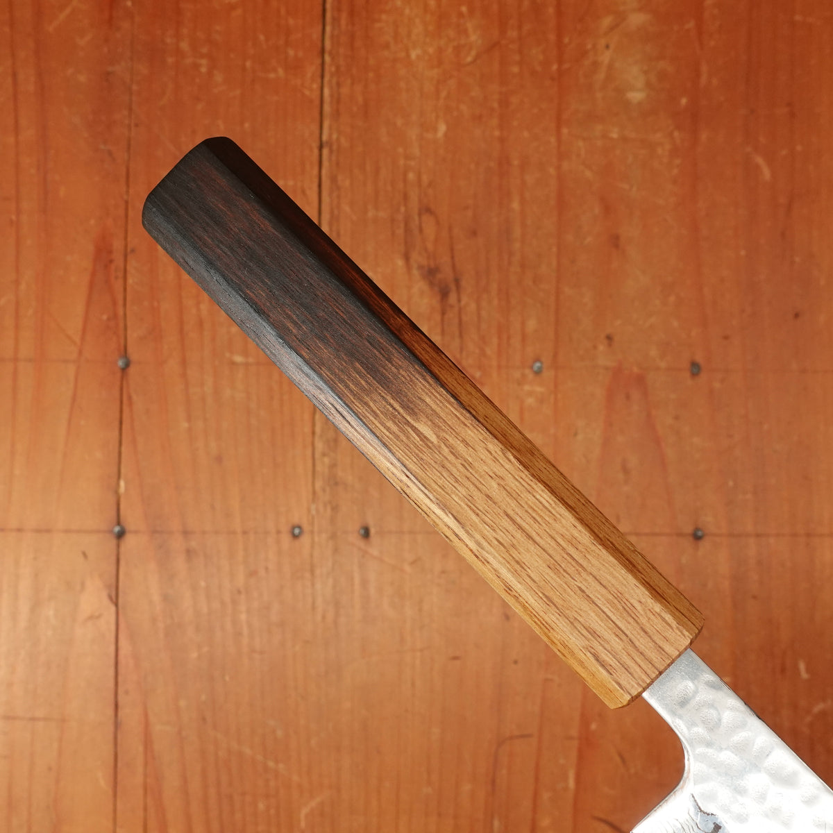 OUL Ginsan Tsukishiro Tsuchime Damascus 135mm Petty Burnt Oak