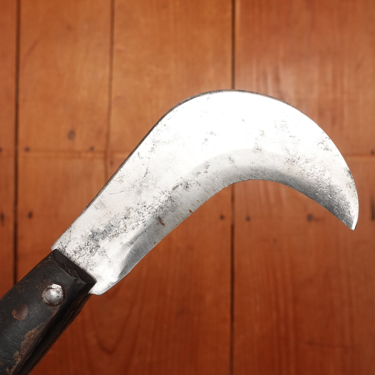 New Old Stock 3 3/8" Serpette Pruning Jack Carbon Steel & Horn Maniago Italy 1950s-70s