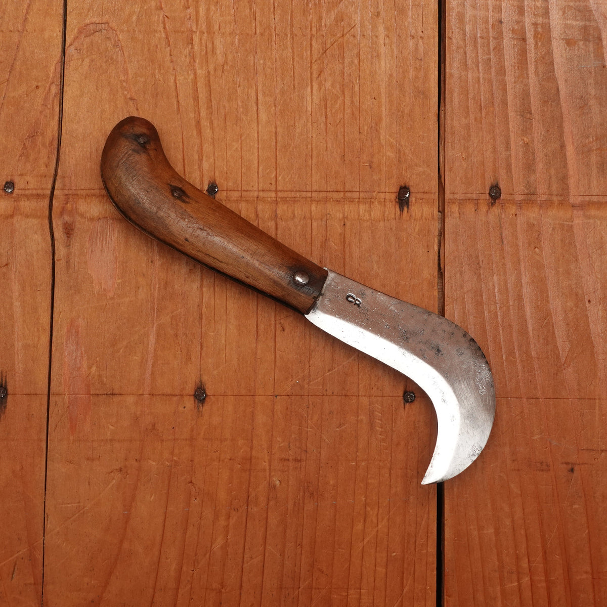 New Old Stock 3" Serpette Pruning Jack Carbon Steel & Wood Maniago Italy 1950s-70s